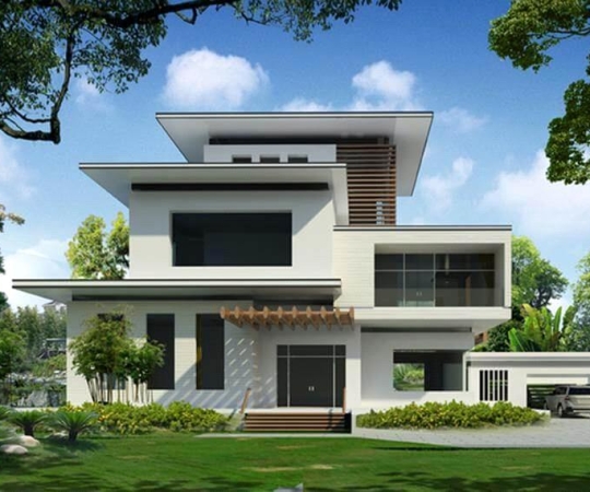 Mẫu thiết kế nhà biệt thự hiện đại 2 tầng – 07
