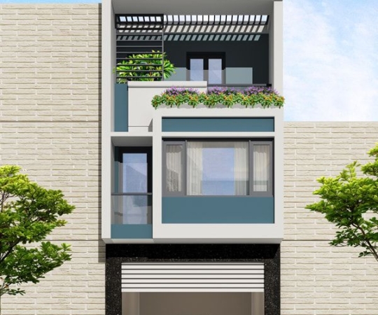 Mẫu nhà phố 4 tầng đẹp, hiện đại – 31